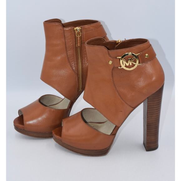 Michael Michael Kors Wyatt Heels Open Toe Leather Women's Size 7M - Picture 1 of 10